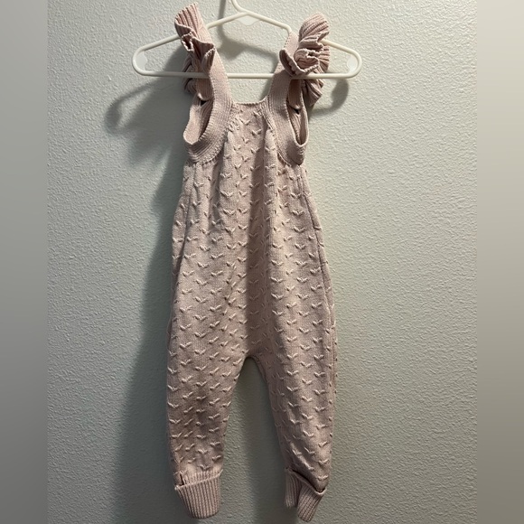 Jamie Kay Pink Textured Overalls - Picture 2 of 3